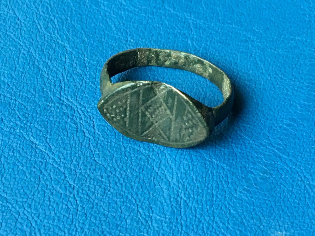 Mittelalter Ring mit Heraldik-Wappen, 15. Jahrhundert