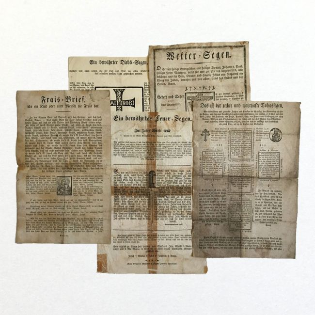 Segensbriefe - seltene Amulette aus dem 17. bis 18. Jahrhundert