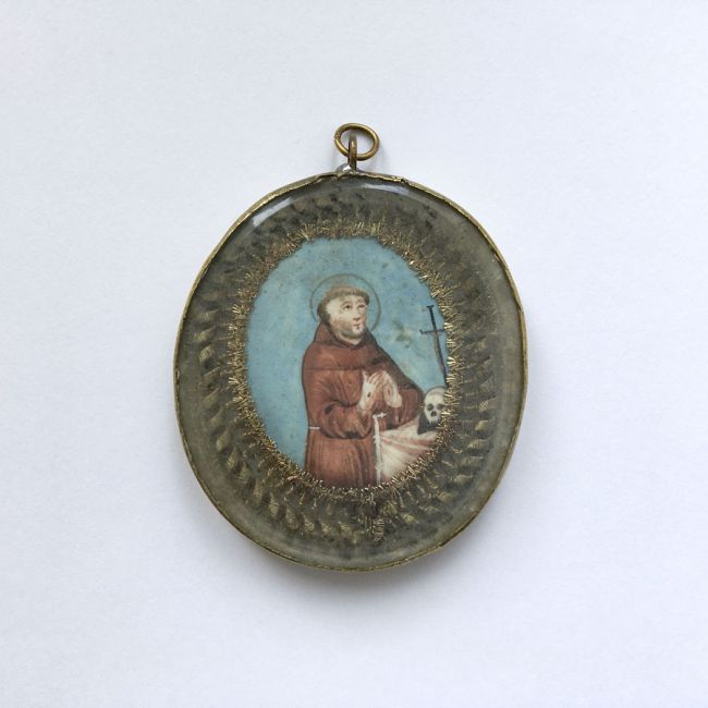 Reliquienkapsel / Reiseschutz - Vinzenz von Valencia