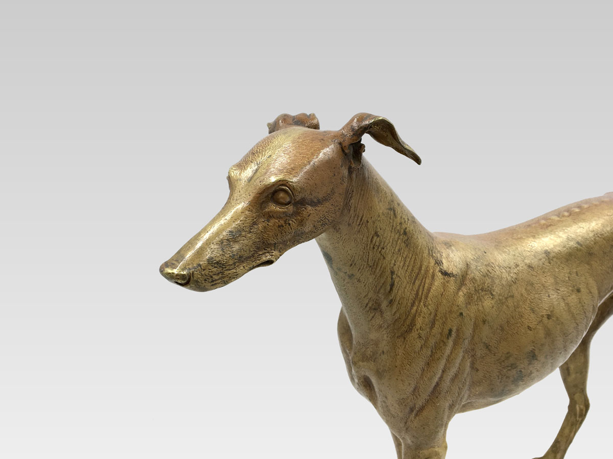 Wiener Bronze "Windhund" - F.X. Bergmann