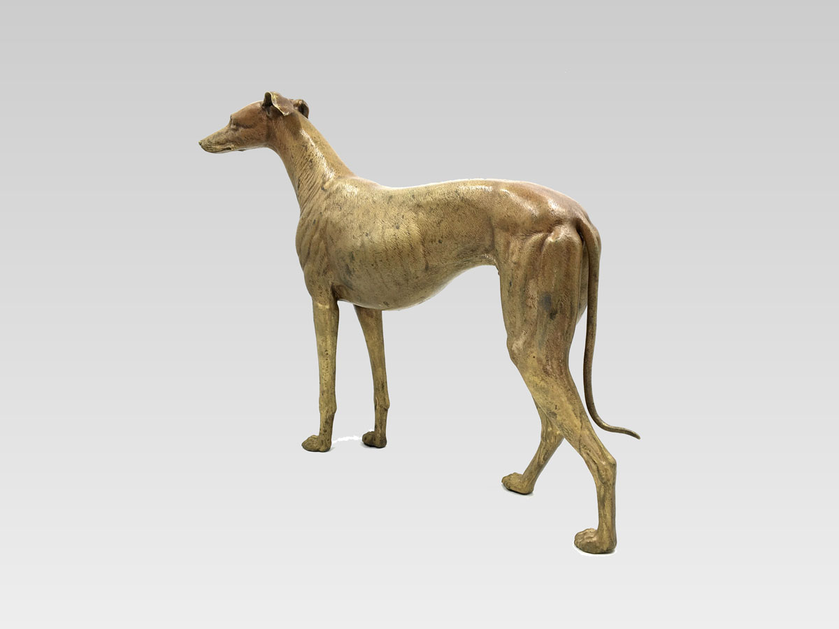 Wiener Bronze "Windhund" - F.X. Bergmann