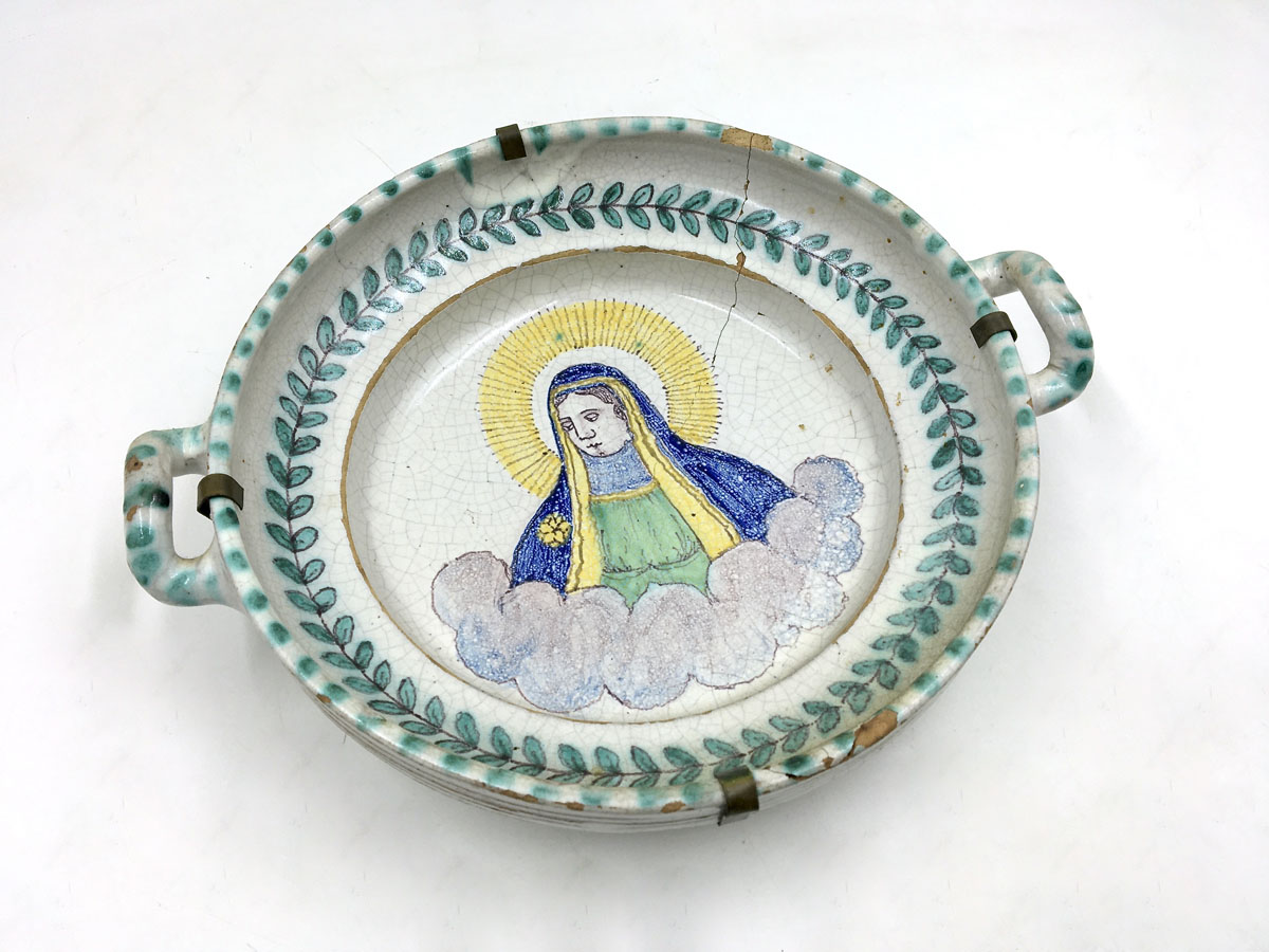 Doppelhenkelschale Maria - Gmunden, 19. Jahrhundert