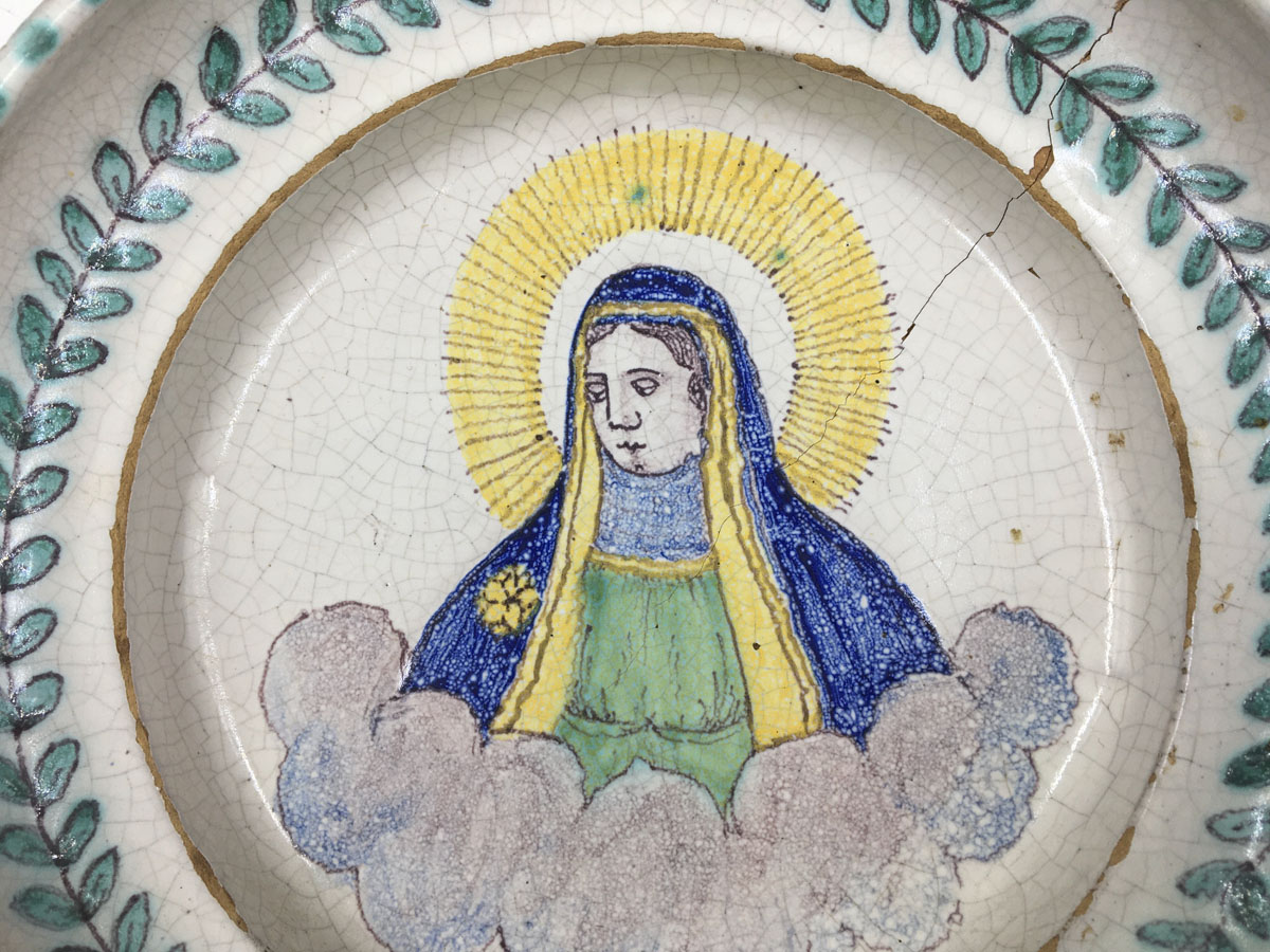 Doppelhenkelschale Maria - Gmunden, 19. Jahrhundert