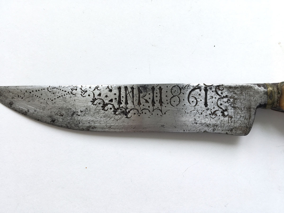 Drudenmesser, datiert 1861