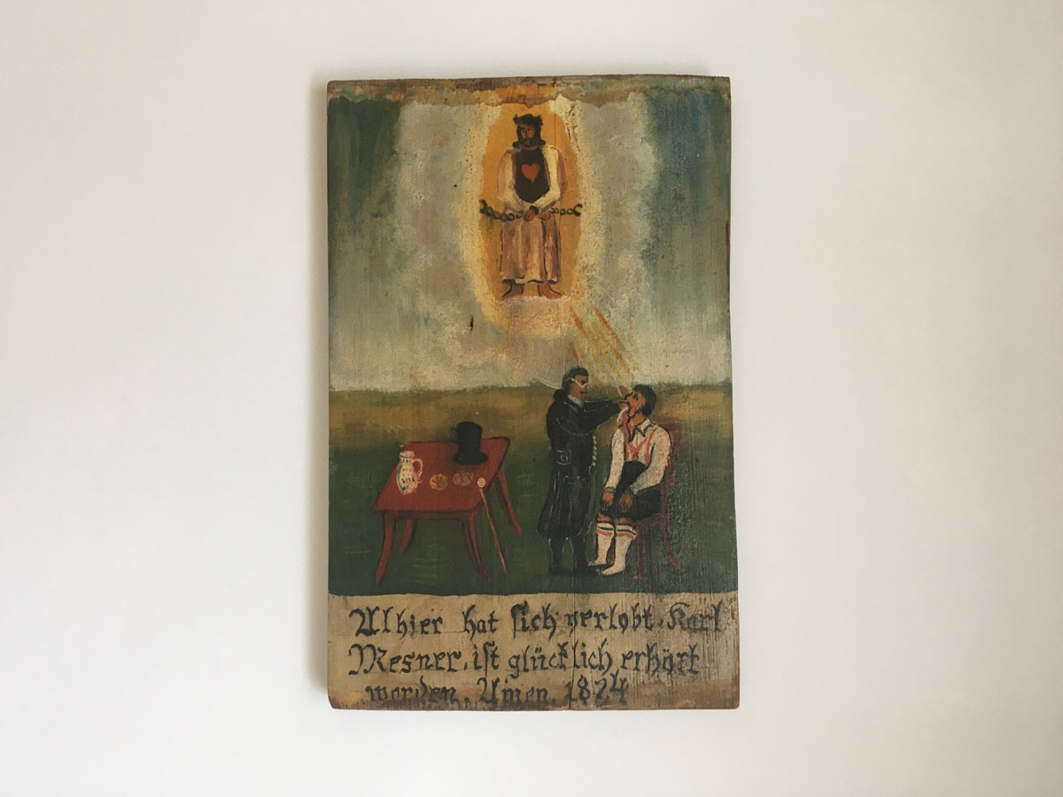 Ex Voto / Votivbild - Biedermeier, 19. Jahrhundert