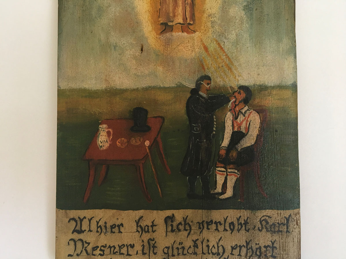 Ex Voto / Votivbild - Biedermeier, 19. Jahrhundert