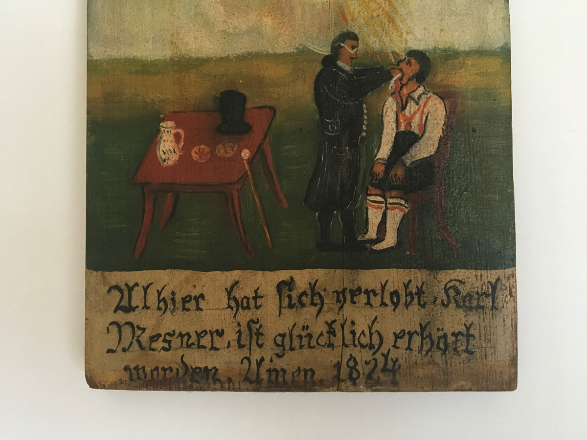 Ex Voto / Votivbild - Biedermeier, 19. Jahrhundert