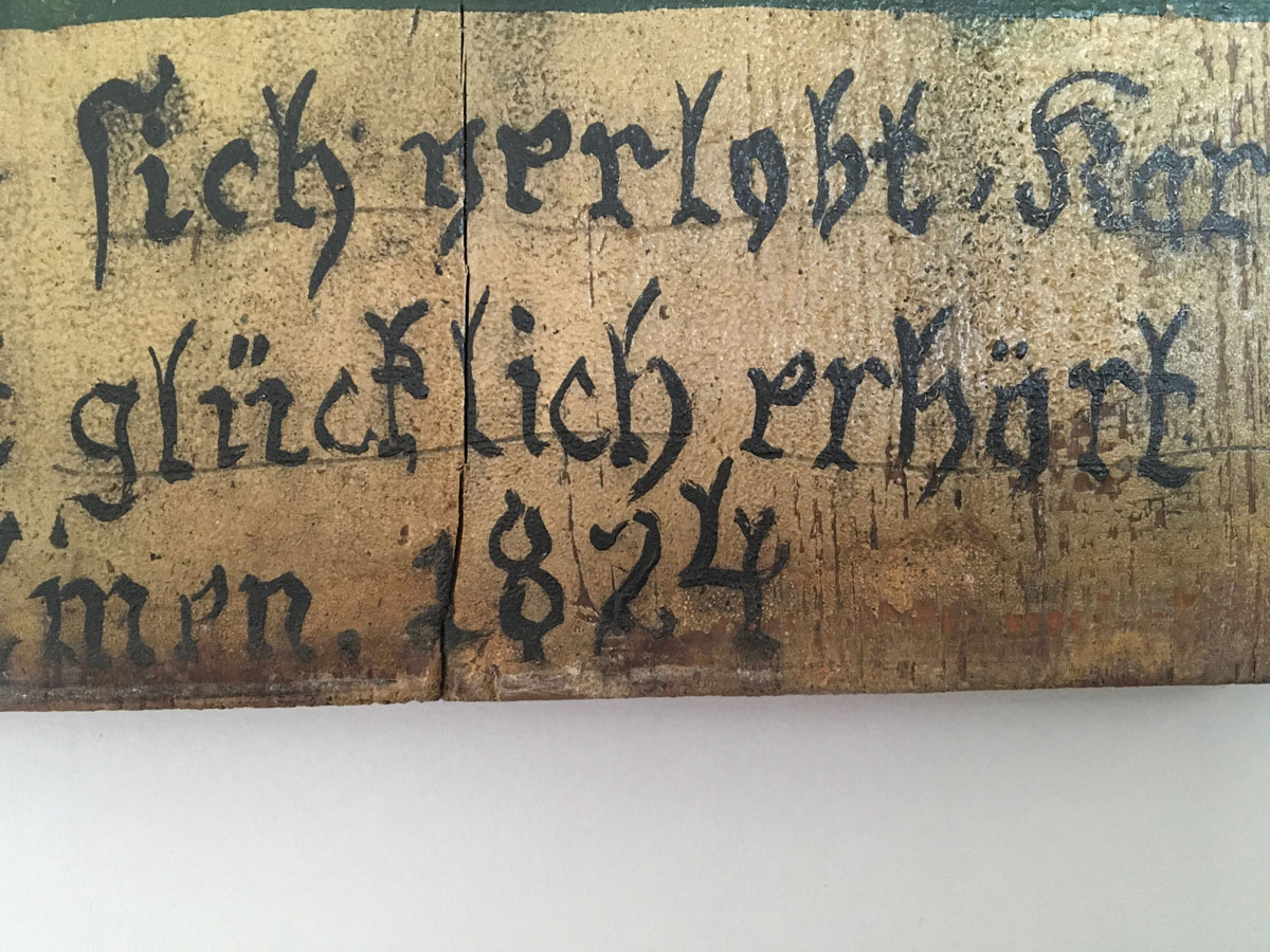 Ex Voto / Votivbild - Biedermeier, 19. Jahrhundert