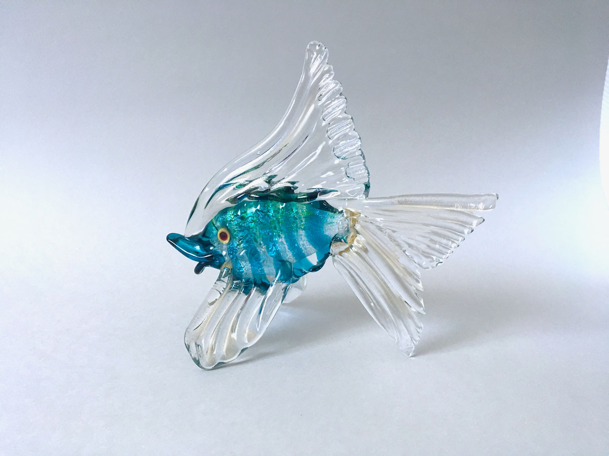 Murano Glas Fisch von ALFREDO BARBINI, MidCentury