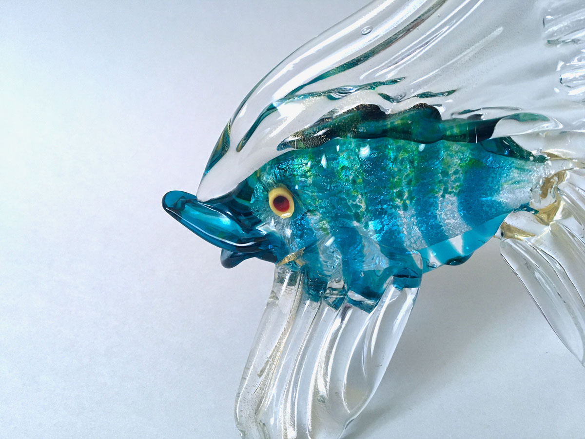 Murano Glas Fisch von ALFREDO BARBINI, MidCentury