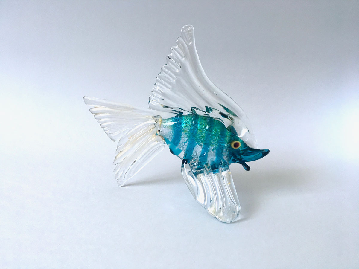 Murano Glas Fisch von ALFREDO BARBINI, MidCentury