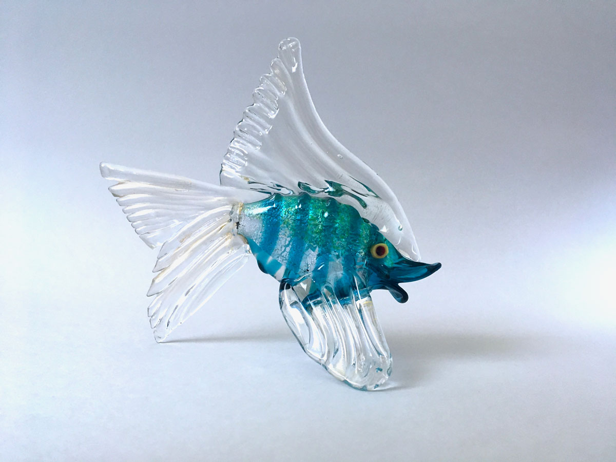 Murano Glas Fisch von ALFREDO BARBINI, MidCentury