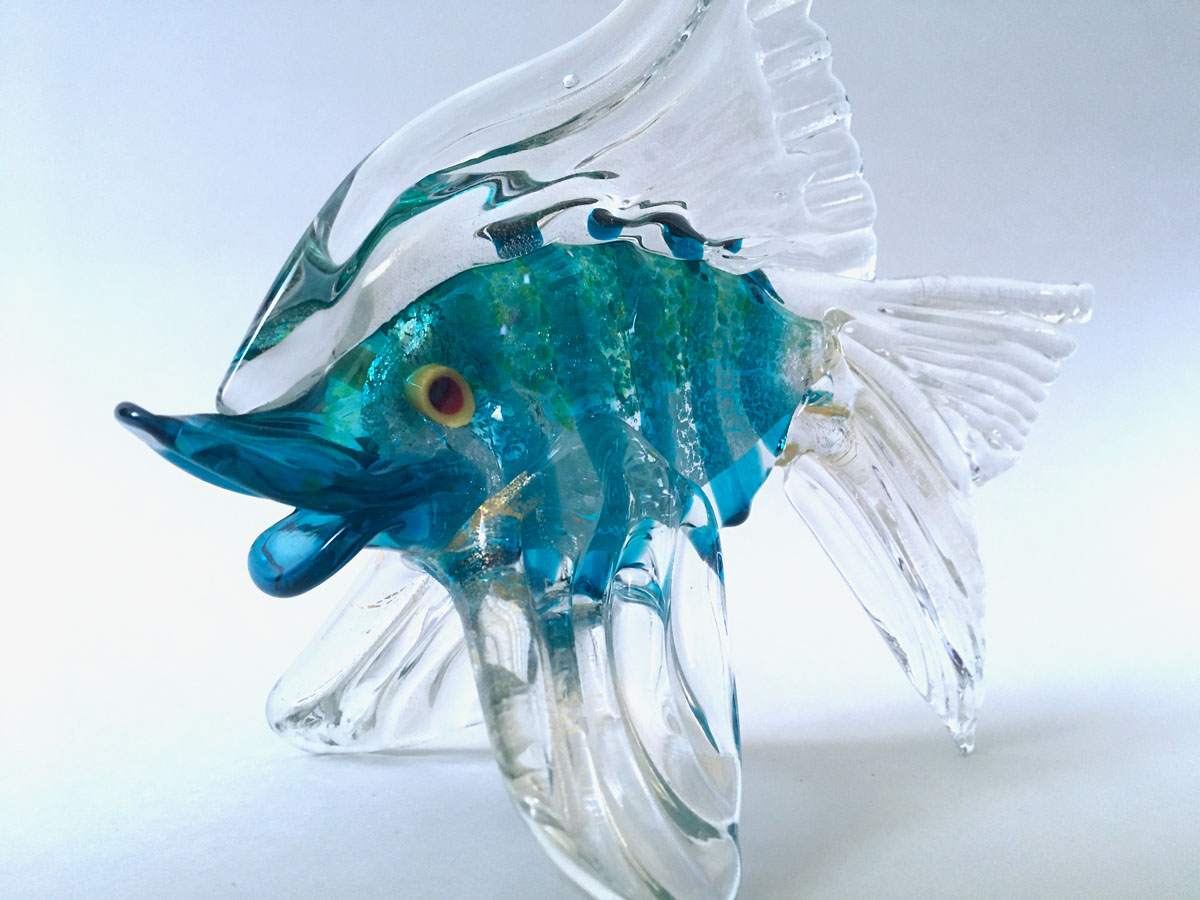 Murano Glas Fisch von ALFREDO BARBINI, MidCentury