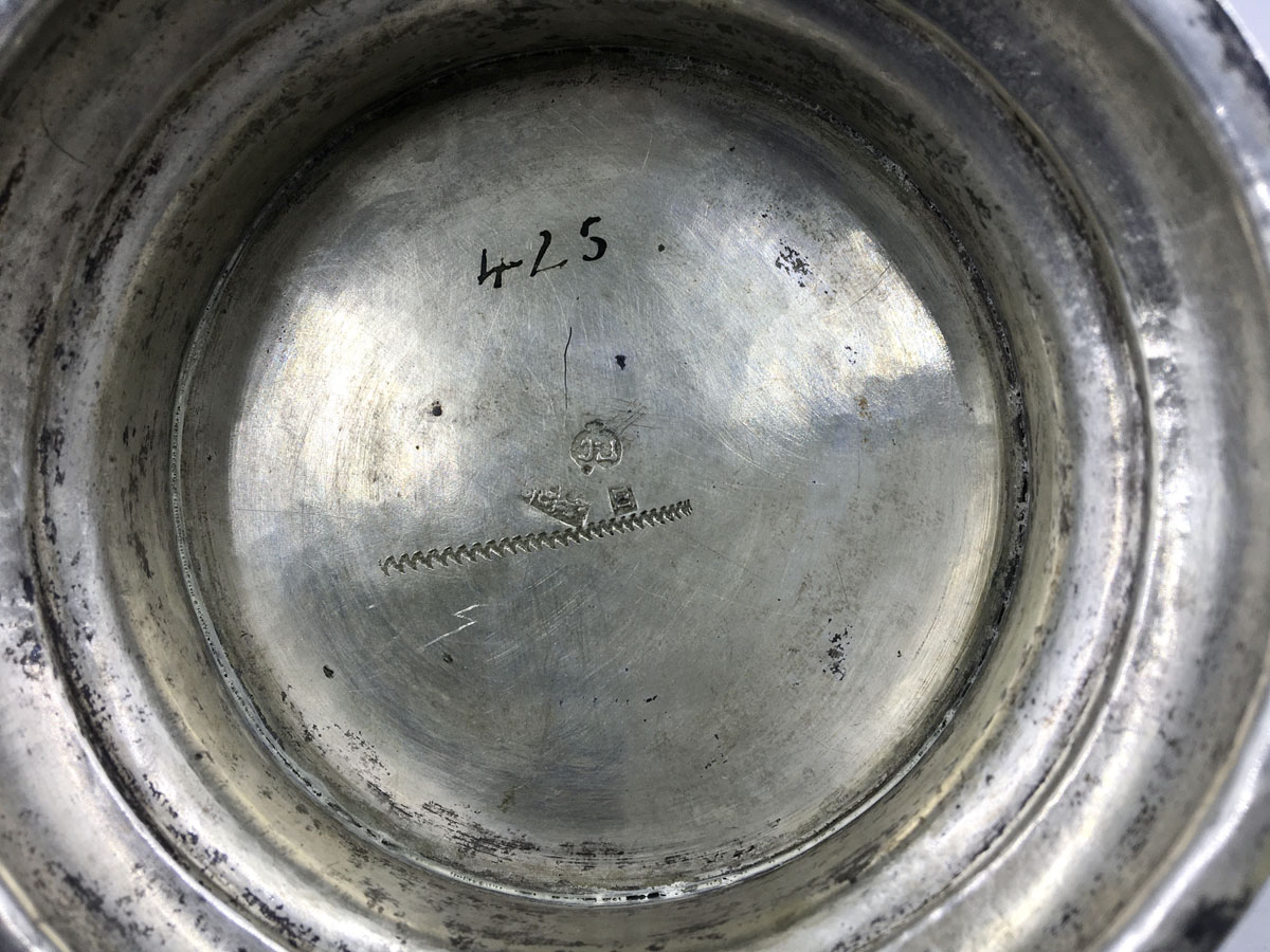 Russischer Humpen - Russische Silber Punzen - Tremolierstich - Moskau, 18. Jahrhundert