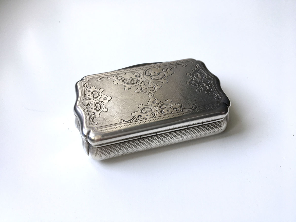 Antike Schnupftabakdose Altwien, 13 Lot Silber aus 1865