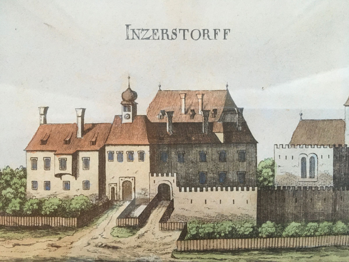 INZERSTORFF - Kupferstich aus G. M. Vischer "Topographia Archiducatus Austriae Inferioris: Modernae“, Wien 1672