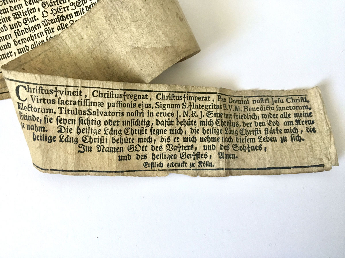 Heilige Länge Jesu Christi - Amulett, 18. Jahrhundert, sakrale Volkskunst